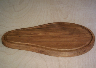 Wooden plates pear shape