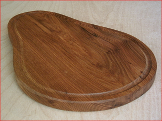 Wooden plates pear shape