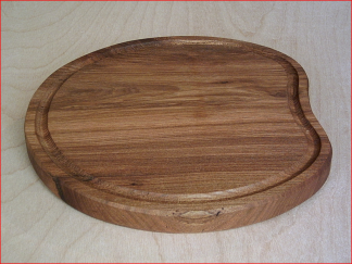Wooden plate appel shape